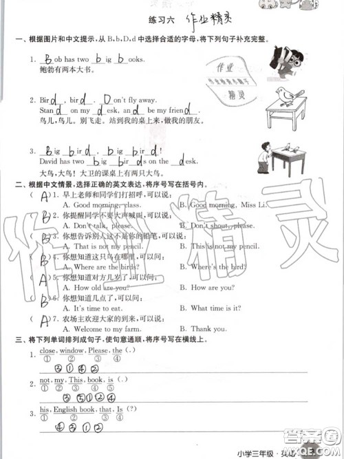 译林出版社2020年暑假学习生活三年级合订本通用版答案