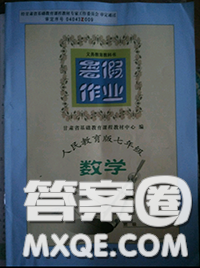 兰州大学出版社2020年暑假作业七年级数学人教版参考答案