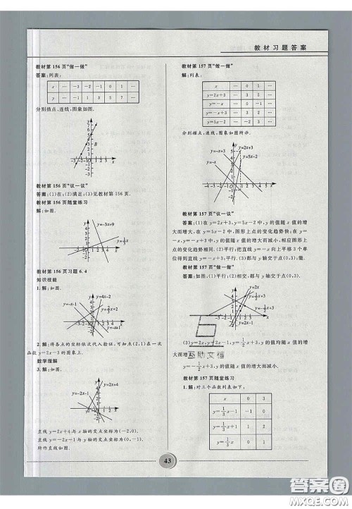 山东教育出版社2020义务教育教科书七年级数学上册鲁教版答案