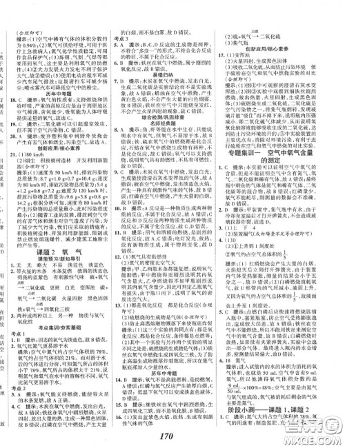 2020年秋全优课堂考点集训与满分备考九年级化学上册人教版答案