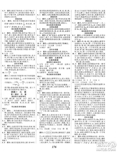 2020年秋全优课堂考点集训与满分备考九年级化学上册人教版答案