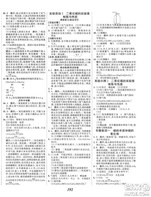 2020年秋全优课堂考点集训与满分备考九年级化学上册人教版答案