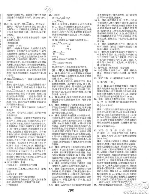 2020年秋全优课堂考点集训与满分备考九年级化学上册人教版答案