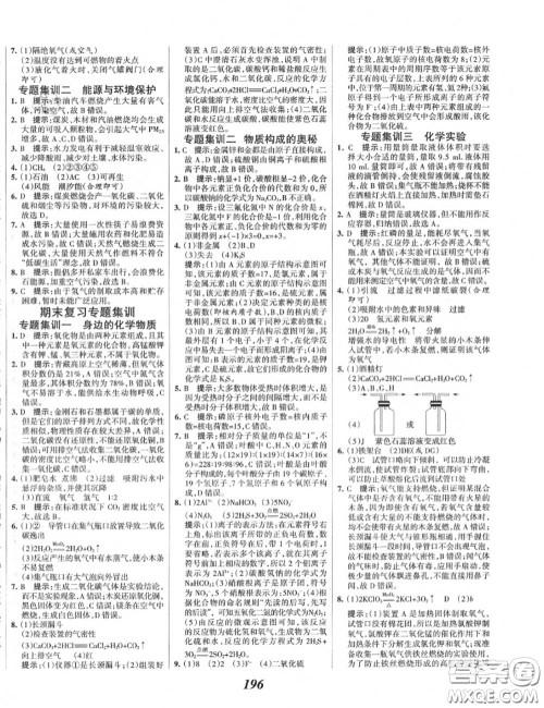 2020年秋全优课堂考点集训与满分备考九年级化学上册人教版答案
