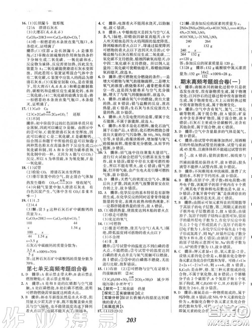 2020年秋全优课堂考点集训与满分备考九年级化学上册人教版答案