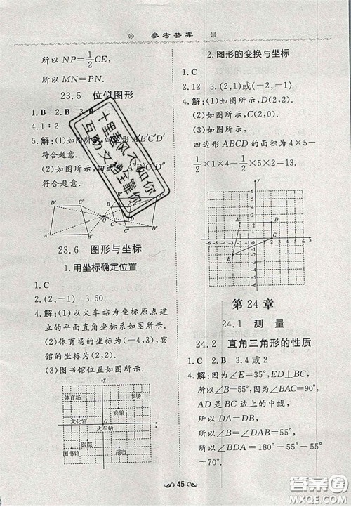 2020年初中同步学习导与练导学探究案九年级数学上册华师大版答案