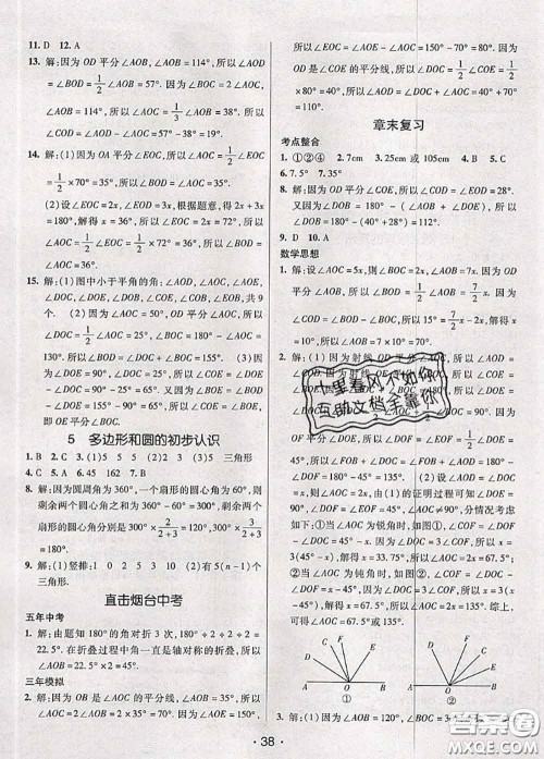 新疆青少年出版社2020同行学案学练测六年级数学下册鲁教版参考答案