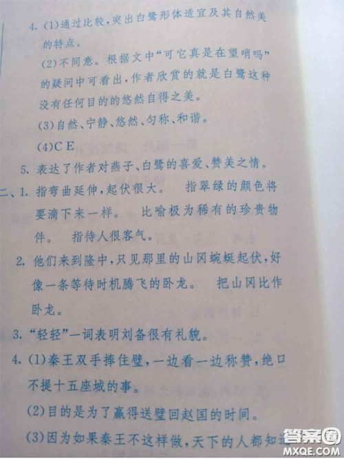 江苏人民出版社2020年快乐暑假四年级合订本通用版答案