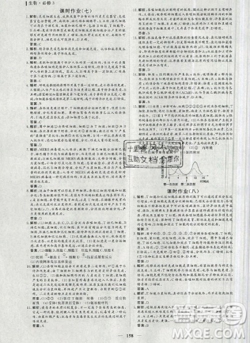 2020年优化探究同步导学案生物必修3人教版答案