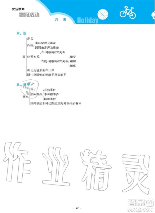 2020年优佳学案暑假活动八年级数学人教版参考答案