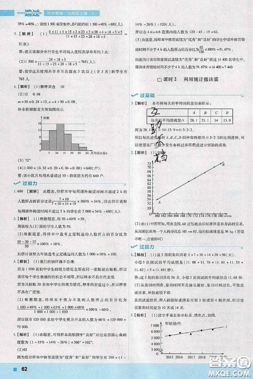 天星教育2020年秋一遍过初中数学九年级上册湘教版参考答案