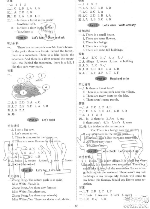 2020年秋1加1轻巧夺冠优化训练五年级英语上册人教版参考答案 2020年秋1加1轻巧夺冠优化训练五年级英语上册人教版参考答案