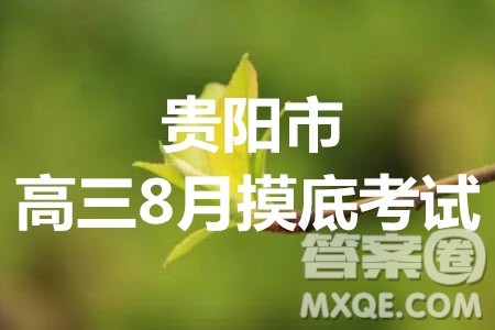 贵阳市普通高中2021届高三年级8月摸底考试文科数学试题及答案