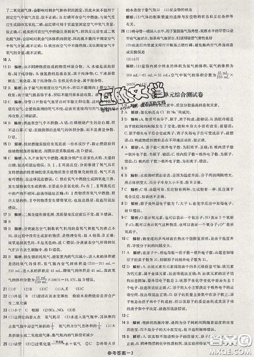 2020年秋1加1轻巧夺冠优化训练九年级化学上册人教版参考答案 2020年秋1加1轻巧夺冠优化训练九年级化学上册人教版参考答案