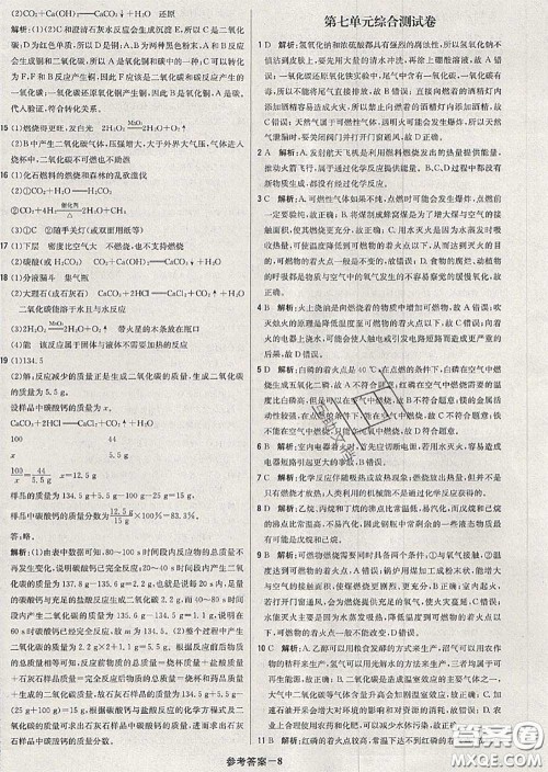 2020年秋1加1轻巧夺冠优化训练九年级化学上册人教版参考答案