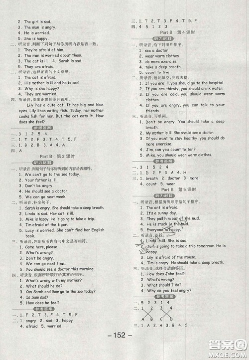 开明出版社2020全品学练考六年级英语上册人教版PEP答案