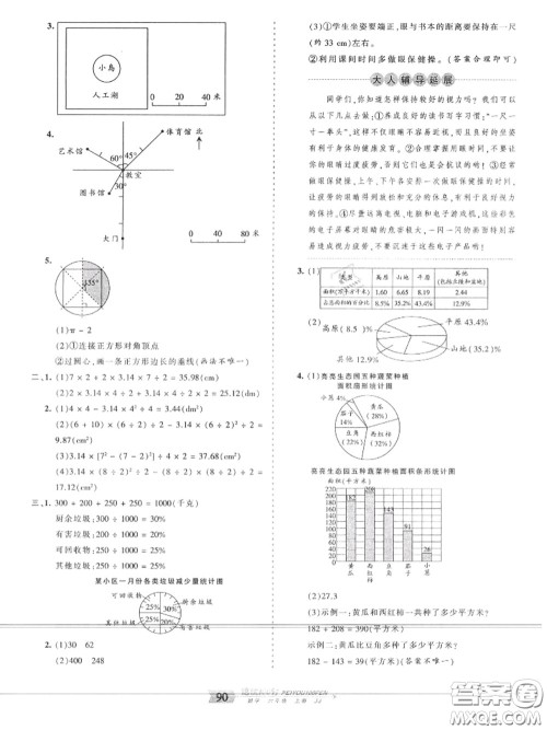 2020年秋王朝霞培优100分六年级数学上册冀教版参考答案