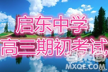 2021届江苏省启东中学高三期初考试语文试卷及答案