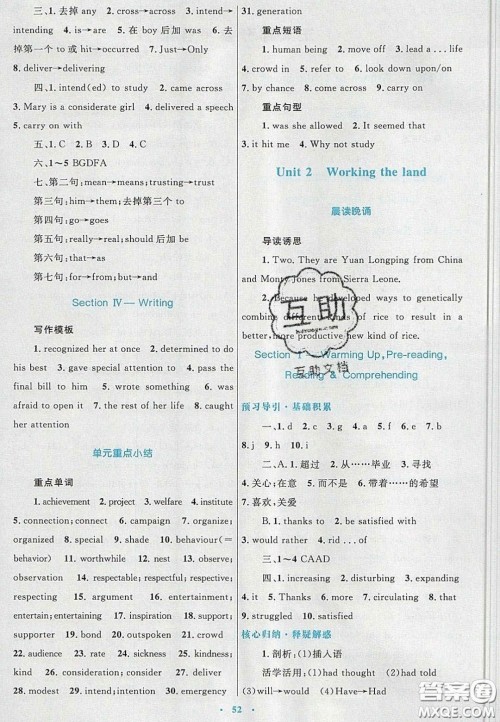 2020高中同步测控优化设计英语必修4人教版答案 2020高中同步测控优化设计英语必修4人教版答案