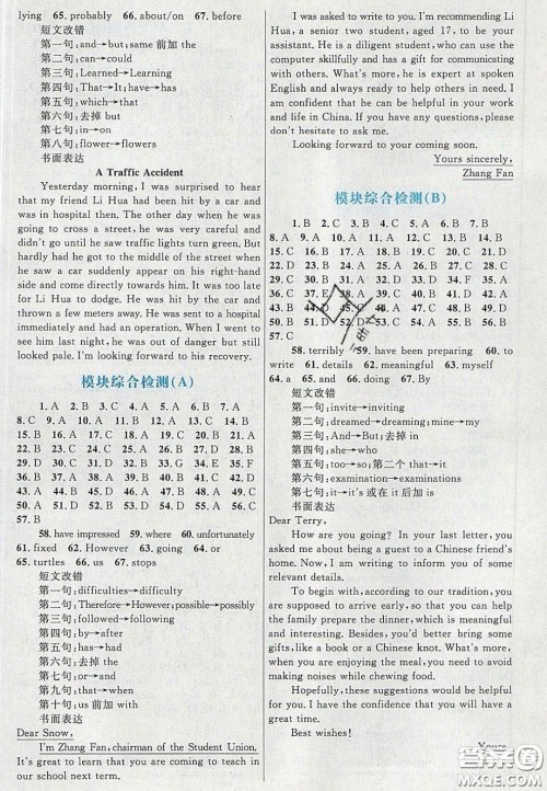 2020高中同步测控优化设计英语必修5人教版答案