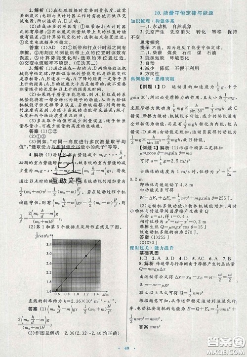 2020高中同步测控优化设计物理必修2人教版答案 2020高中同步测控优化设计物理必修2人教版答案