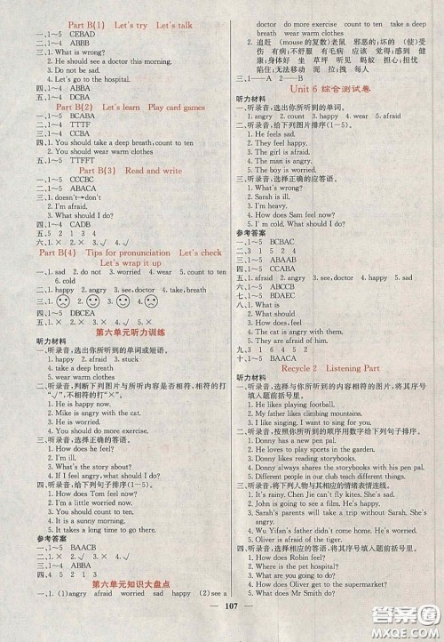 2020课堂点睛六年级英语上册人教版答案 2020课堂点睛六年级英语上册人教版答案