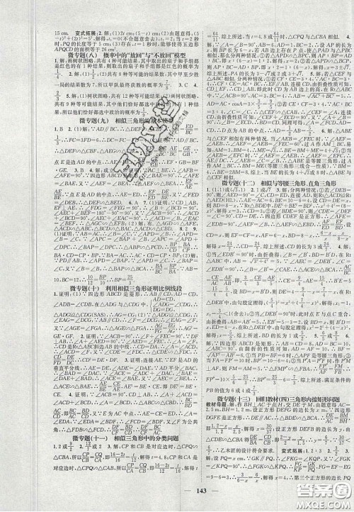 2020智慧学堂核心素养提升法九年级数学上册北师大版答案