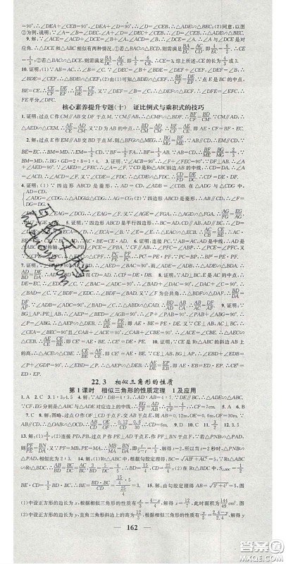 2020智慧学堂核心素养提升法九年级数学上册沪科版安徽答案 2020智慧学堂核心素养提升法九年级数学上册沪科版安徽答案