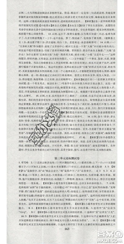 2020智慧学堂核心素养提升法九年级语文上册人教版山西专用答案