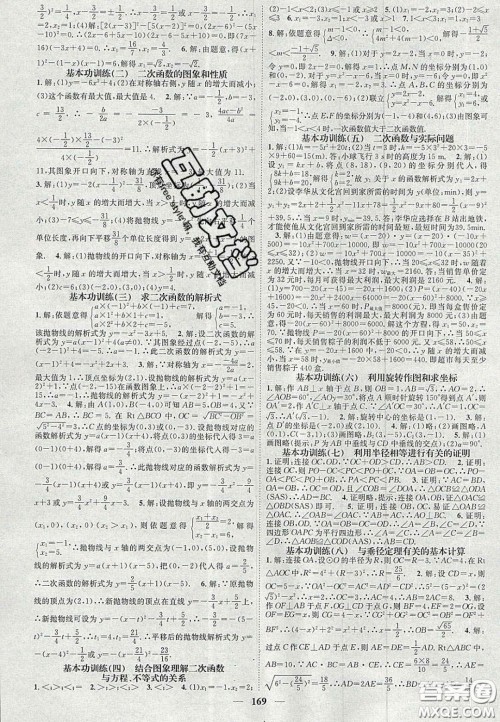 2020智慧学堂核心素养提升法九年级数学上册人教版答案