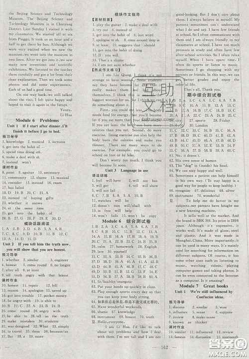 2020年351高效课堂导学案九年级英语上册外研版答案  ​
