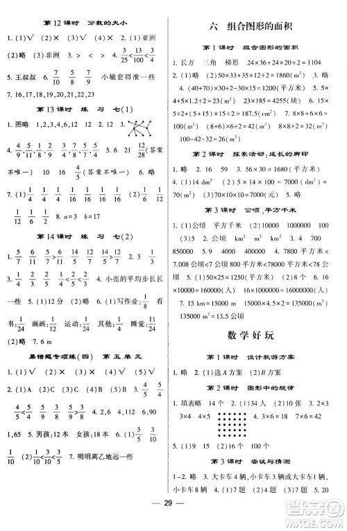 河海大学出版社2020年棒棒堂同步练习加单元测评数学五年级上册BS北师版答案