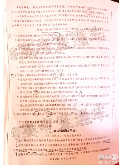 合肥市2021届高三调研性检测语文试题及答案 合肥市2021届高三调研性检测语文试题及答案