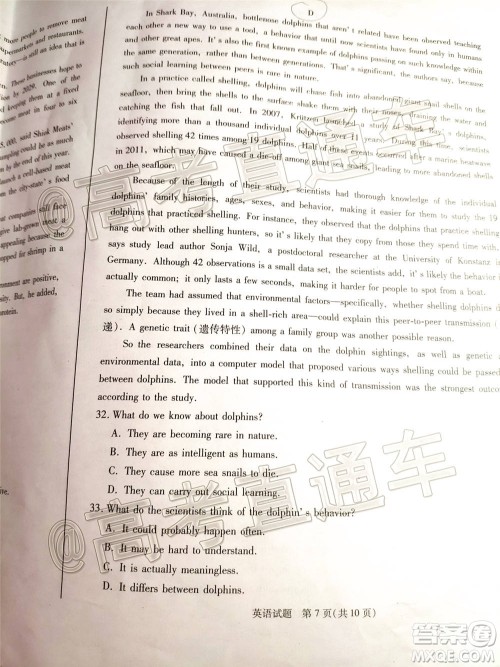 合肥市2021届高三调研性检测英语试题及答案 合肥市2021届高三调研性检测英语试题及答案