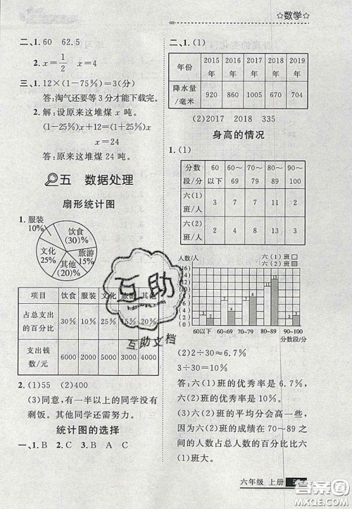 2020年学习之星培优计划六年级数学上册北师大版答案