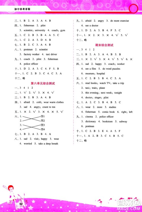 人民教育出版社2020年新课程学习辅导英语六年级上册人教版答案 人民教育出版社2020年新课程学习辅导英语六年级上册人教版答案