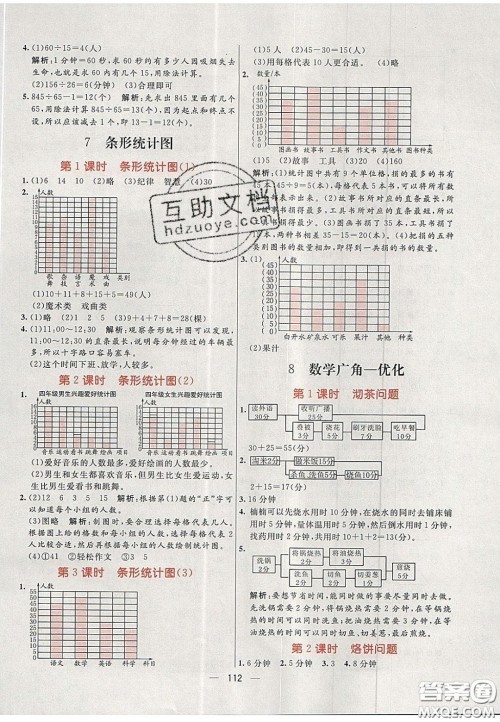 2020年亮点激活小学教材多元演练四年级数学上册人教版答案