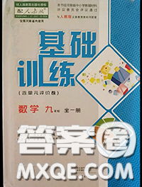 大象出版社2020年基础训练九年级数学全一册人教版参考答案