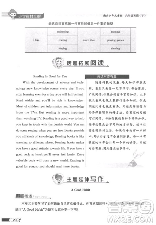 2020年英语三年级起点六年级下册湘少版课本 2020年英语三年级起点六年级下册湘少版课本
