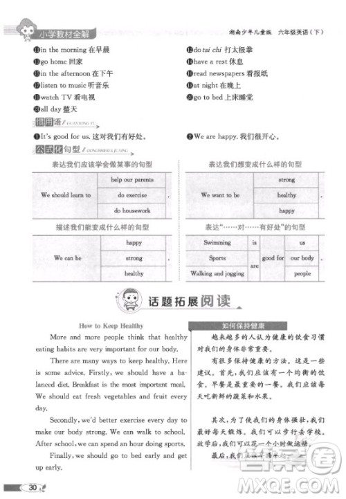 2020年英语三年级起点六年级下册湘少版课本 2020年英语三年级起点六年级下册湘少版课本