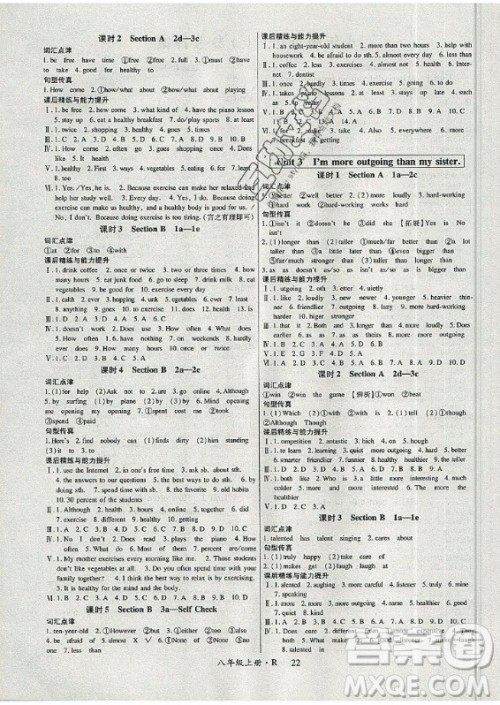 2019年高分突破课时达标讲练测英语八年级上册R人教版答案 2019年高分突破课时达标讲练测英语八年级上册R人教版答案