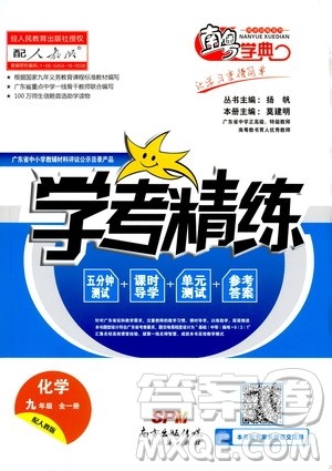 2019年南粤学典学考精练九年级化学全一册人教版参考答案
