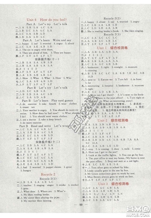 2020年亮点激活小学教材多元演练六年级英语上册人教版答案 2020年亮点激活小学教材多元演练六年级英语上册人教版答案