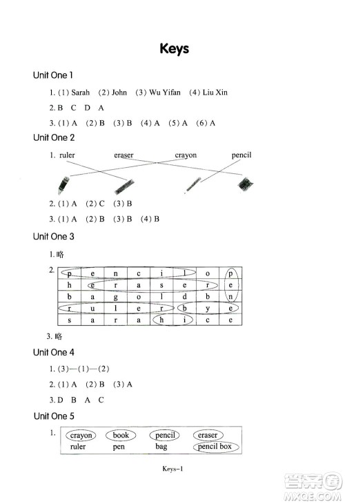 浙江少年儿童出版社2020年每课一练小学英语三年级上册R人教版答案 浙江少年儿童出版社2020年每课一练小学英语三年级上册R人教版答案