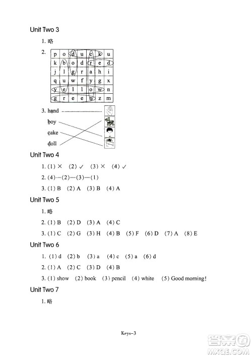 浙江少年儿童出版社2020年每课一练小学英语三年级上册R人教版答案 浙江少年儿童出版社2020年每课一练小学英语三年级上册R人教版答案