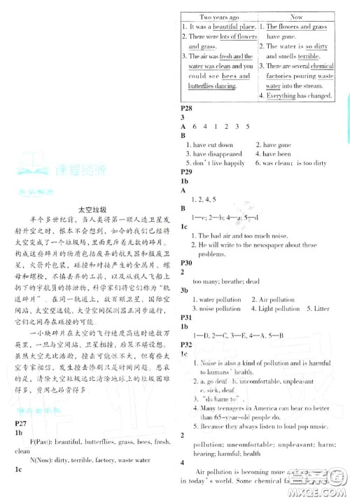 科学普及出版社2020年课本教材九年级英语上册仁爱版参考答案