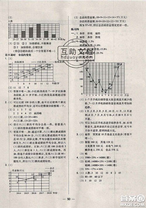 2020秋北大绿卡课时同步训练六年级数学上册北师版参考答案