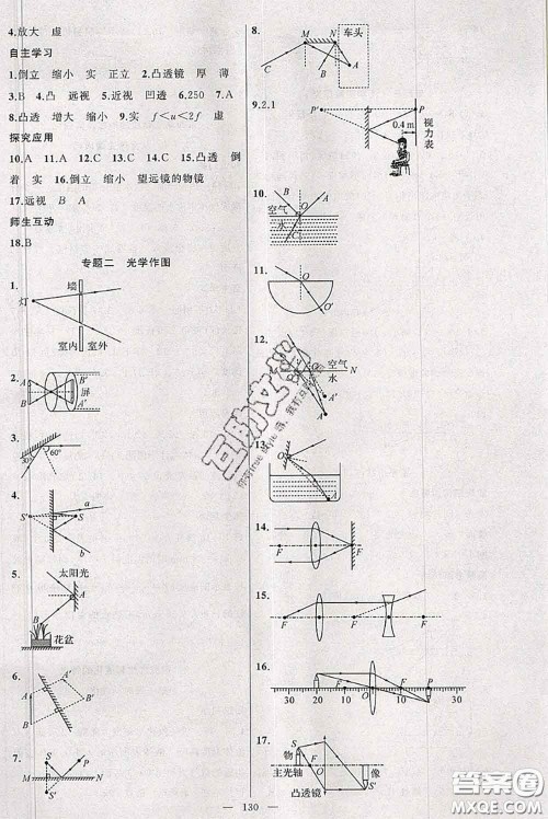 新疆青少年出版社2020秋原创新课堂八年级物理上册沪粤版答案 新疆青少年出版社2020秋原创新课堂八年级物理上册沪粤版答案
