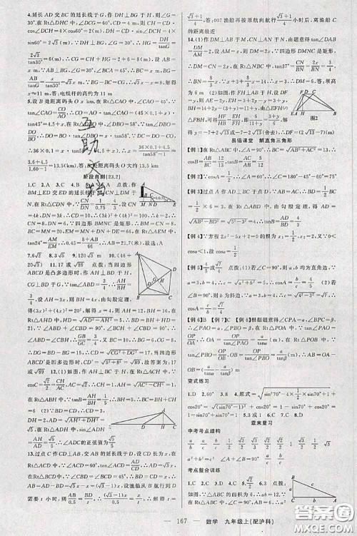 新疆青少年出版社2020秋原创新课堂九年级数学上册沪科版答案 新疆青少年出版社2020秋原创新课堂九年级数学上册沪科版答案