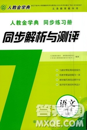 2020年人教金学典同步练习册同步解析与测评语文六年级上册人教版答案